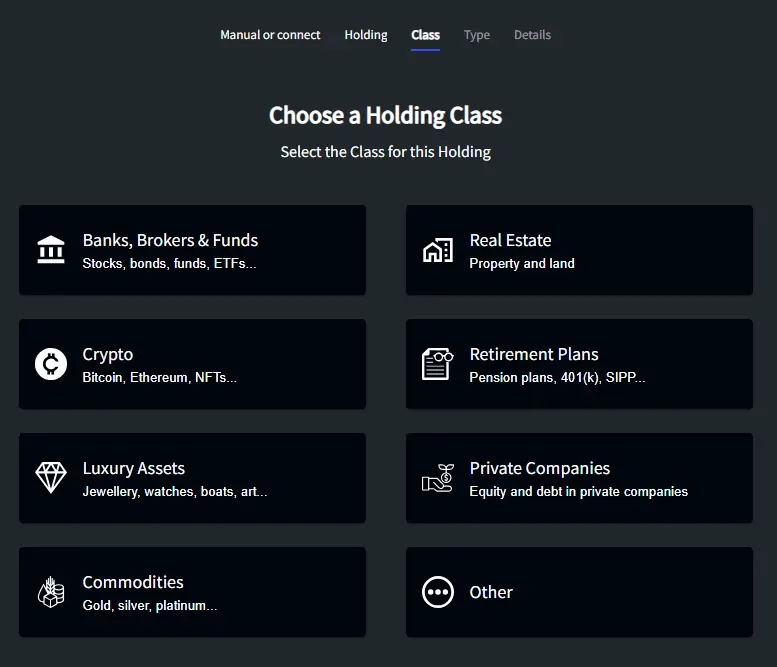 Exirio: asset classes